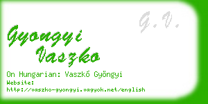 gyongyi vaszko business card